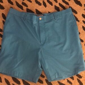 Peter Millar Blue Flat Front Shorts